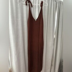 NWT Brown Knit Maxi Dress